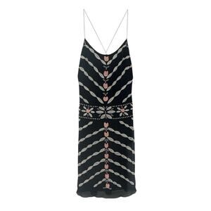 NICOLE MILLER Collection Beaded Silk Dress in Black 2|XS